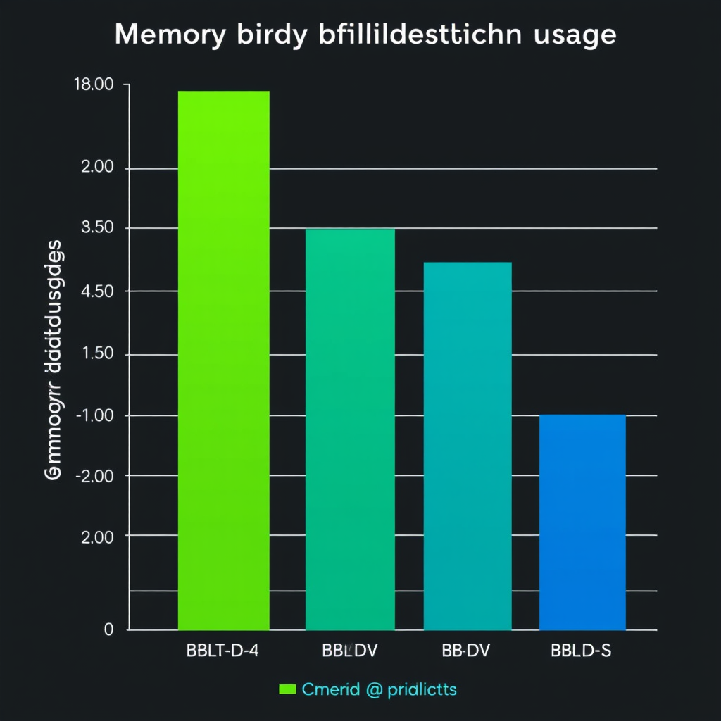 Bar chart comparing memory bandwidth usage of BLT, BLT-D-4, BLT-D-16, BLT-DV, and BLT-S, showing significant reductions for the new methods.